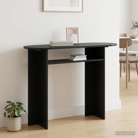 Vidaxl wandtafel zwart 100 x 39,5 x 75 cm bewerkt hout