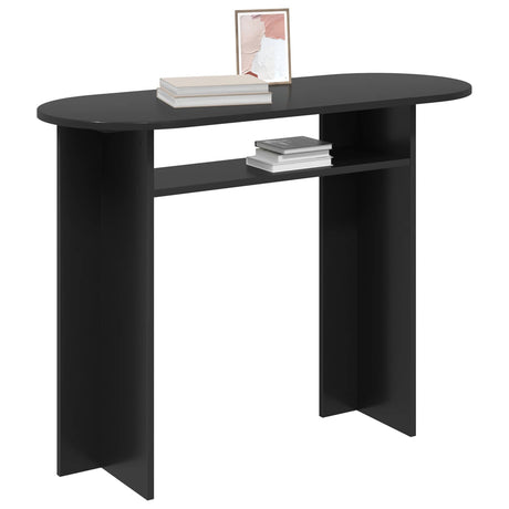 Vidaxl wandtafel zwart 100 x 39,5 x 75 cm bewerkt hout