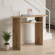 Vidaxl wandtafel artisanaal eiken 100 x 39,5 x 75 cm bewerkt hout
