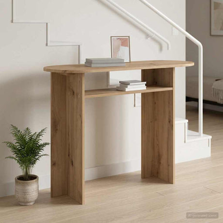 Vidaxl wandtafel artisanaal eiken 100 x 39,5 x 75 cm bewerkt hout
