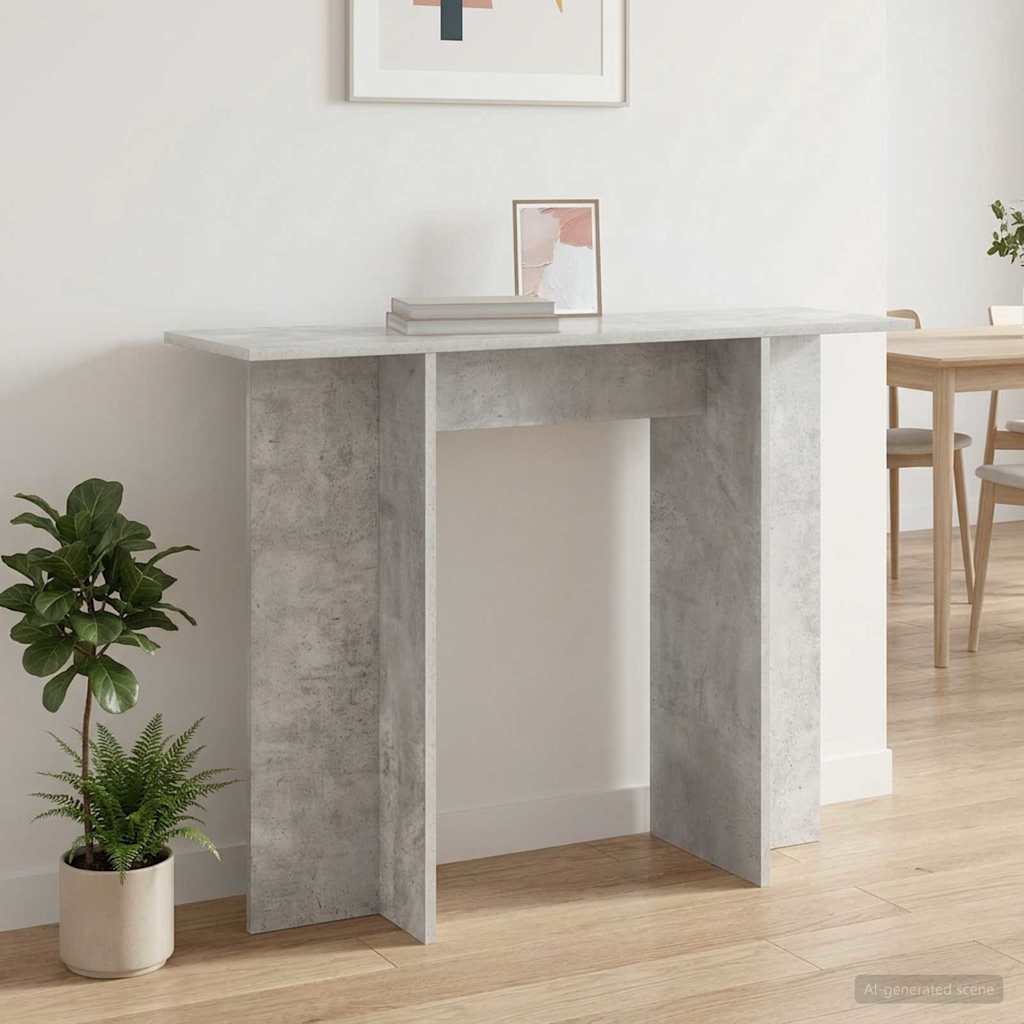 Vidaxl wandtafel betongrijs 100 x 30 x 75 cm bewerkt hout