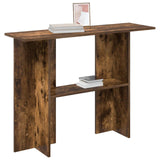 Vidaxl wandtafel gerookt eiken 100 x 30 x 75 cm bewerkt hout