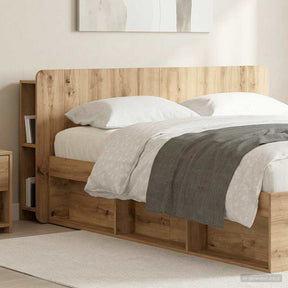 Vidaxl hoofdeinde kas artisanaal eiken 140 cm bewerkt hout