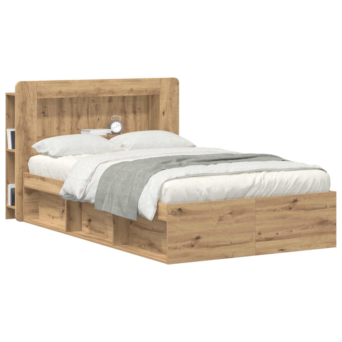 Vidaxl hoofdbordkast artisanaal eiken 120 cm geconstrueerd hout