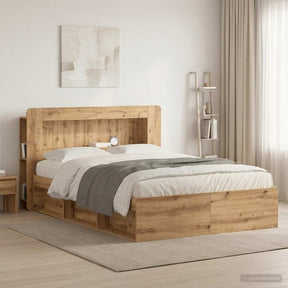 Vidaxl hoofdbordkast artisanaal eiken 160 cm geconstrueerd hout