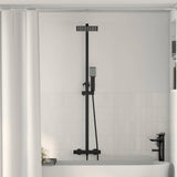 Vidaxl thermostatisch douchesysteem set zwart rvs 201