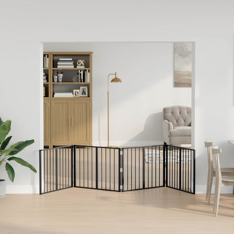 Vidaxl hondenpoort 4 st zwart 80 x 60 cm gegalvaniseerd staal