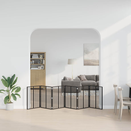 Vidaxl hondenpoort 6 st zwart 60 x 80 cm gegalvaniseerd staal