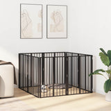 Vidaxl hondenpoort 8 st zwart 60 x 80 cm gegalvaniseerd staal