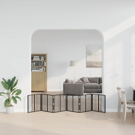 Vidaxl hondenpoort 6 st zwart 60 x 60 cm gegalvaniseerd staal