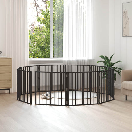 Vidaxl hondenpoort 10 st zwart 60 x 60 cm gegalvaniseerd staal