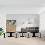 Vidaxl opvouwbaar hondenhek met standaards 6 st zwart eiken 602 cm