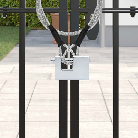 Vidaxl hangslot 6 st zilver staal