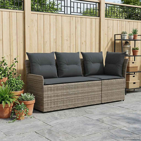 Vidaxl 2 st tuinstoel met armleuning en hoekbank pe rattan
