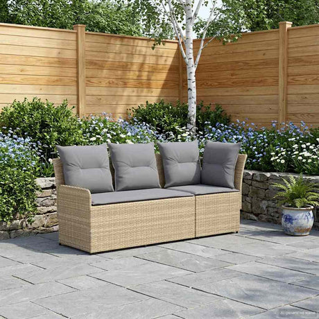 Vidaxl 2 st tuinstoel met armleuning en hoekbank pe rattan