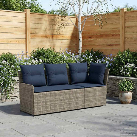 Vidaxl 2 st tuinstoel met armleuning en hoekbank pe rattan