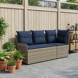 Vidaxl 2 st tuinstoel met armleuning en hoekbank pe rattan