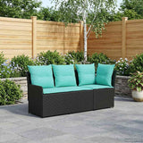 Vidaxl 2 st tuinstoel met armleuning en hoekbank pe rattan