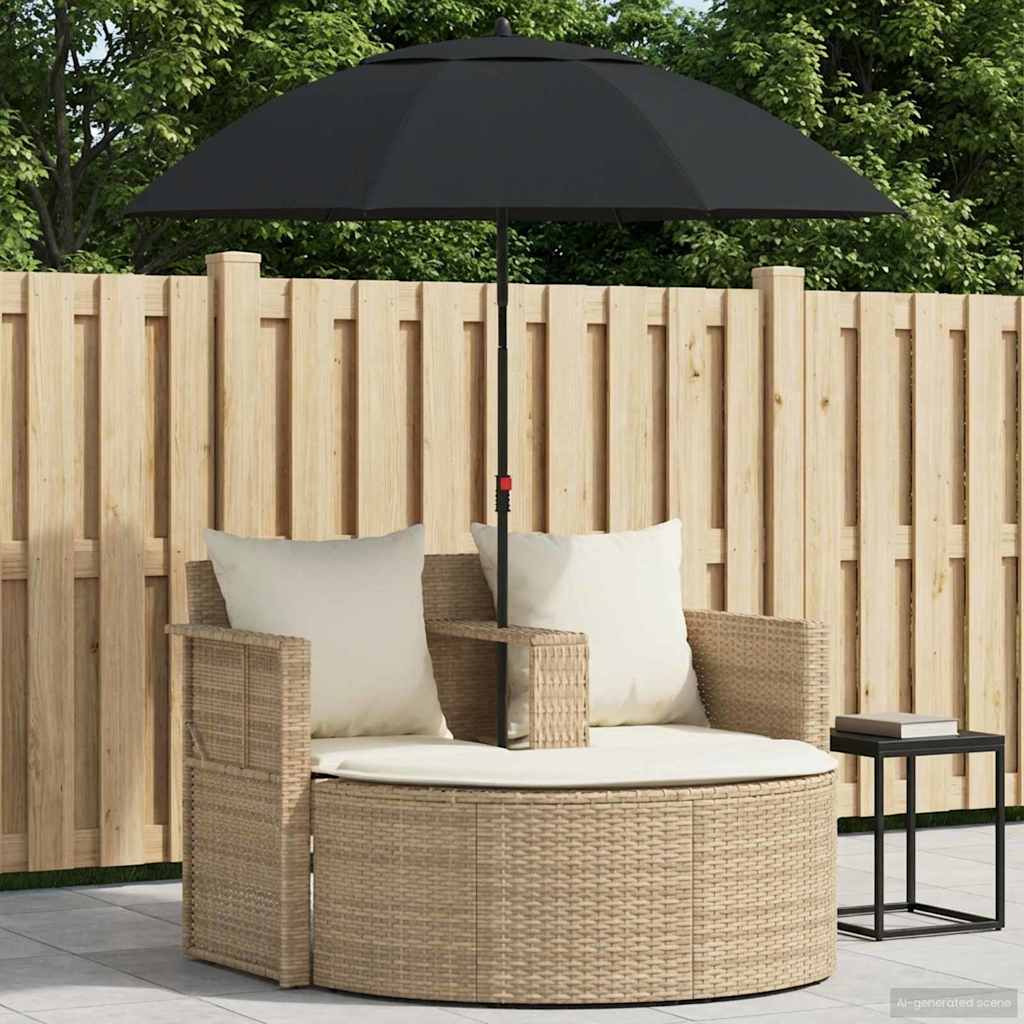 Vidaxl tuinbankstel 8 st poly rattan beige en crème wit