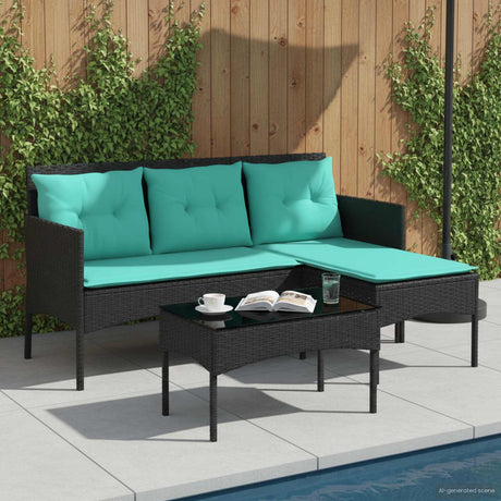 Vidaxl tuinbankenset 2 st poly rattan