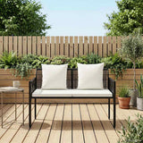 Vidaxl buitenbanken 2 -seater 116 x 56 x 75 cm poly rattan