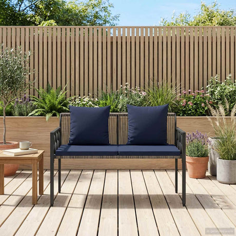 Vidaxl buitenbanken 2 -seater 116 x 56 x 75 cm poly rattan