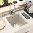 Vidaxl wasbak 80% kwarts en 20% hars 370 x 460 mm beige