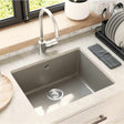 Vidaxl wasbak 80% kwarts en 20% hars 530 x 460 mm grijs