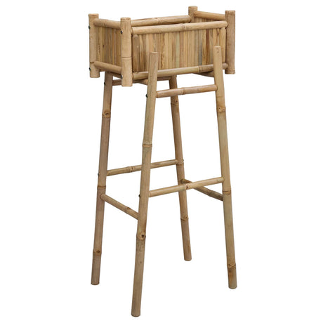 Vidaxl tuinplanter met houder naturel 50 x 38 x 114 cm bamboe