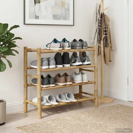 Vidaxl schoenenrek 68 x 28 x 63 cm bamboe naturel