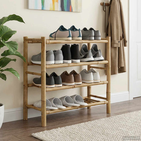 Vidaxl schoenenrek 68 x 28 x 63 cm bamboe naturel