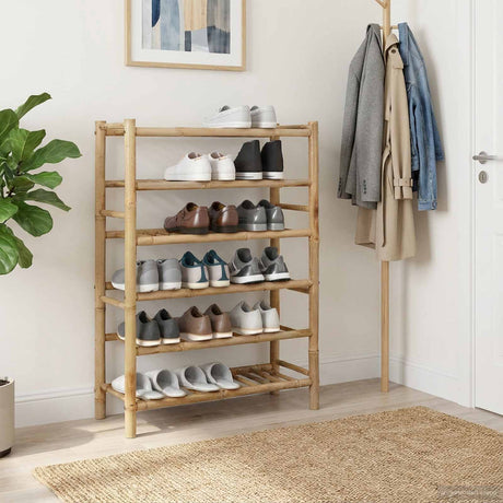 Vidaxl schoenenrek 68 x 28 x 96 cm bamboe naturel