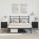 Vidaxl bed kast zwart eiken 40 x 35 x 50 cm bewerkt hout