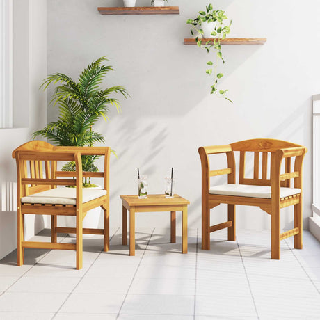 Vidaxl tuinrozelounge set 3 st massief acaciahout