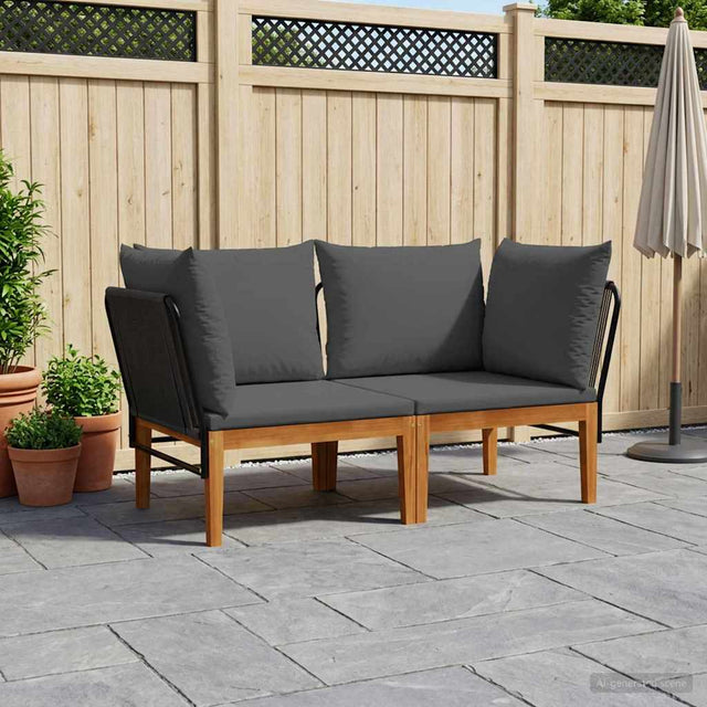 Vidaxl 2 st massief acaciahout touw naturel