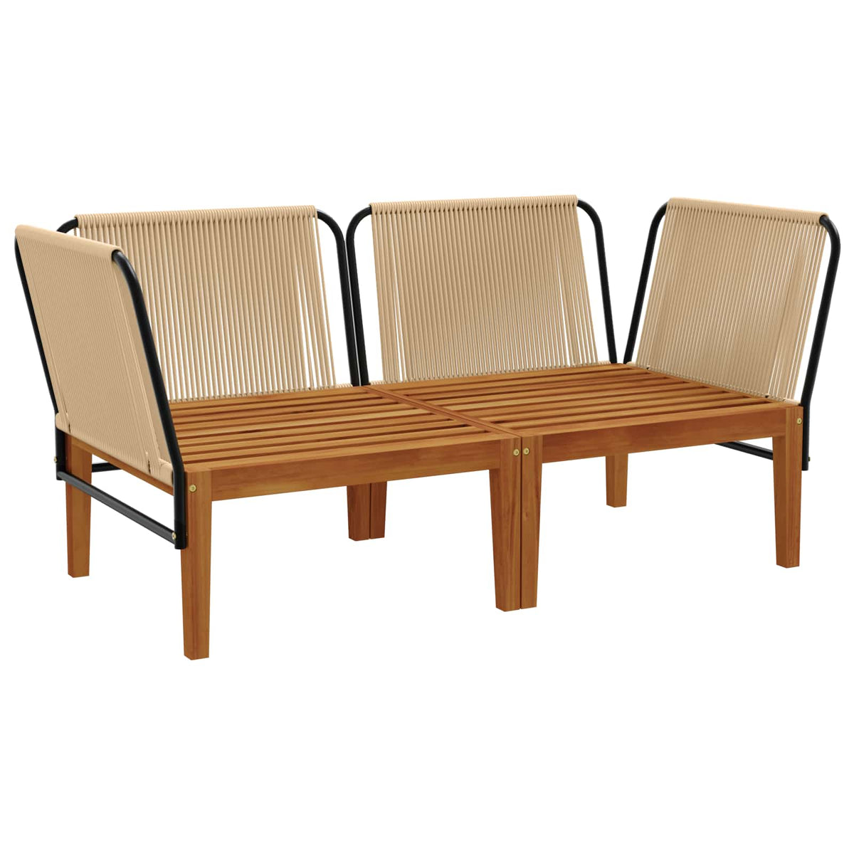 Vidaxl 2 st massief acaciahout touw naturel