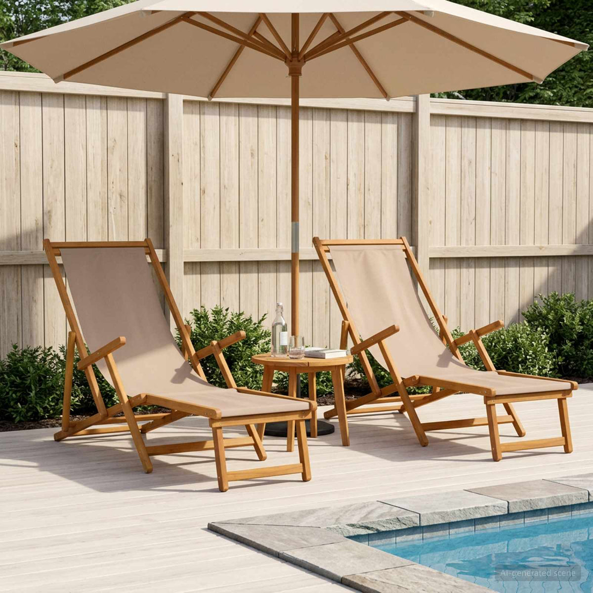 Vidaxl opvouwbare zonnebed 2 st 3 positie massief eucalyptus hout