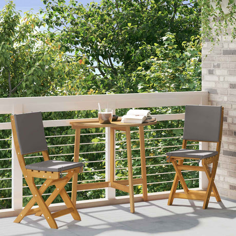 Vidaxl bistrostoelen voor buiten 2 st donkergrijs massief acaciahout