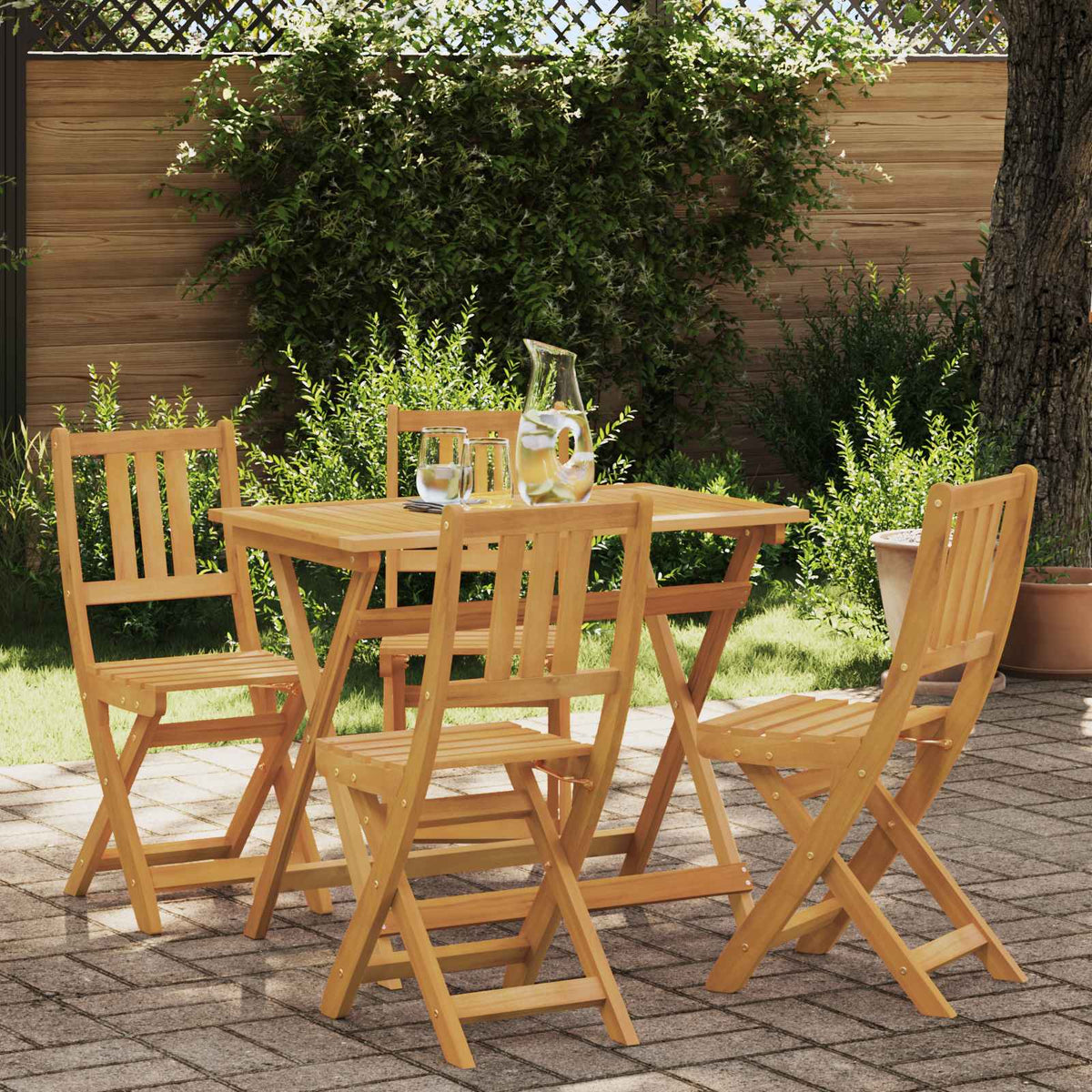 Vidaxl bistrostoelen voor buiten naturel massief acaciahout