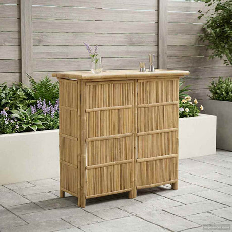 Vidaxl buiten bartafel naturel 115 x 55 x 105 cm bamboe