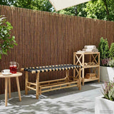 Vidaxl tuinbank 110 x 38 x 40 cm bamboe naturel rechthoekig