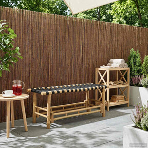 Vidaxl tuinbank 110 x 38 x 40 cm bamboe naturel rechthoekig