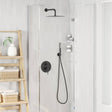 Vidaxl verborgen douche systeem (rond) zwart rvs 201