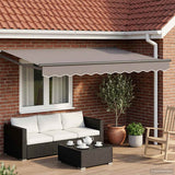 Vidaxl elektrisch uitschuifbaar zonnescherm frame antraciet 2,5 x 2 m
