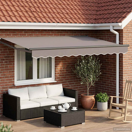 Vidaxl elektrisch uitschuifbaar zonnescherm frame antraciet 3,5 x 2 m