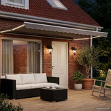 Vidaxl elektrisch uitschuifbaar zonnescherm frame wit 4,5 × 3 m