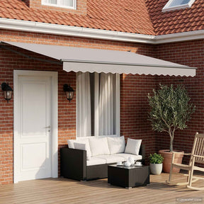 Vidaxl elektrisch uitschuifbaar zonnescherm frame antraciet 4,5 × 3 m