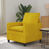 Vidaxl bank geel 76 x 81 x 87,5 cm fluweel