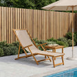 Vidaxl opvouwbare zonnebed massief eucalyptus hout beige