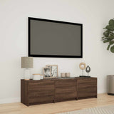 Vidaxl tv-kast met led 140 x 34 x 40 cm bruine eik geconstrueerd hout